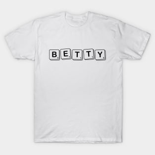 Betty - Scrabble tiles personalised name T-Shirt